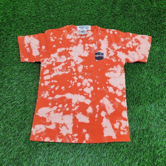 Vintage 90s NIKE Bleached Shirt Womens S/M 17x24 Orange USA - Picture 2 of 15